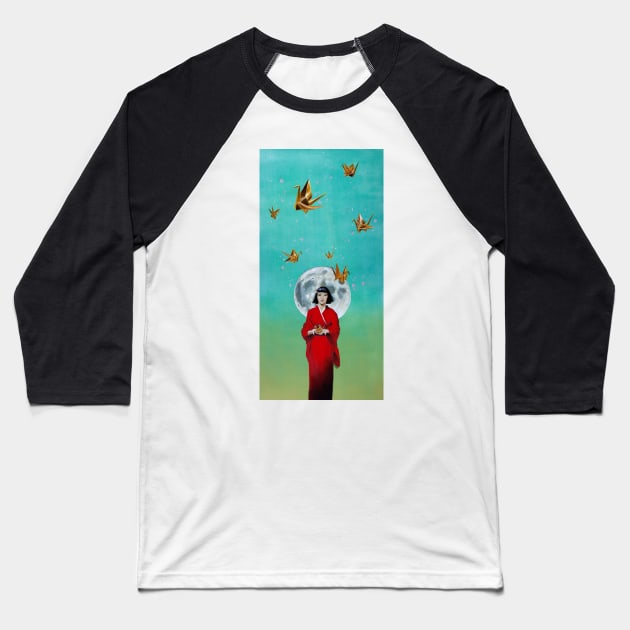 On The Wings Of Peace Baseball T-Shirt by sarahwilkinsonart